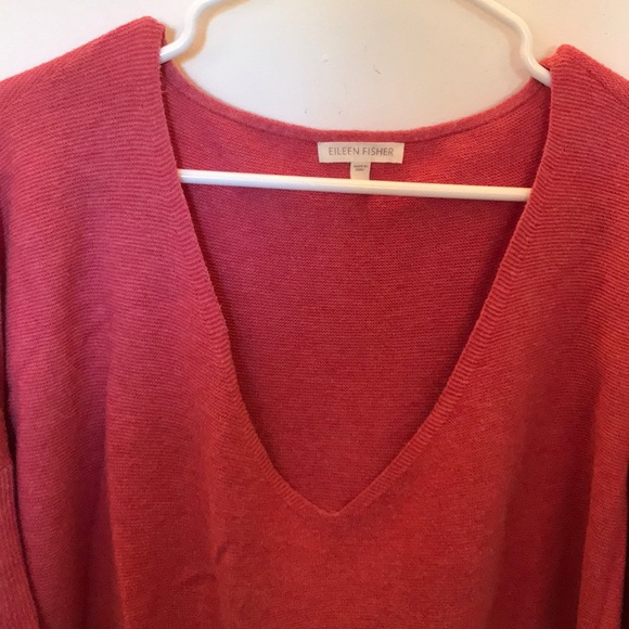 Long Oversized Cotton Eileen Fisher Sweater - Picture 2 of 6